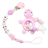 Baby Pacifier Holder light pink 2