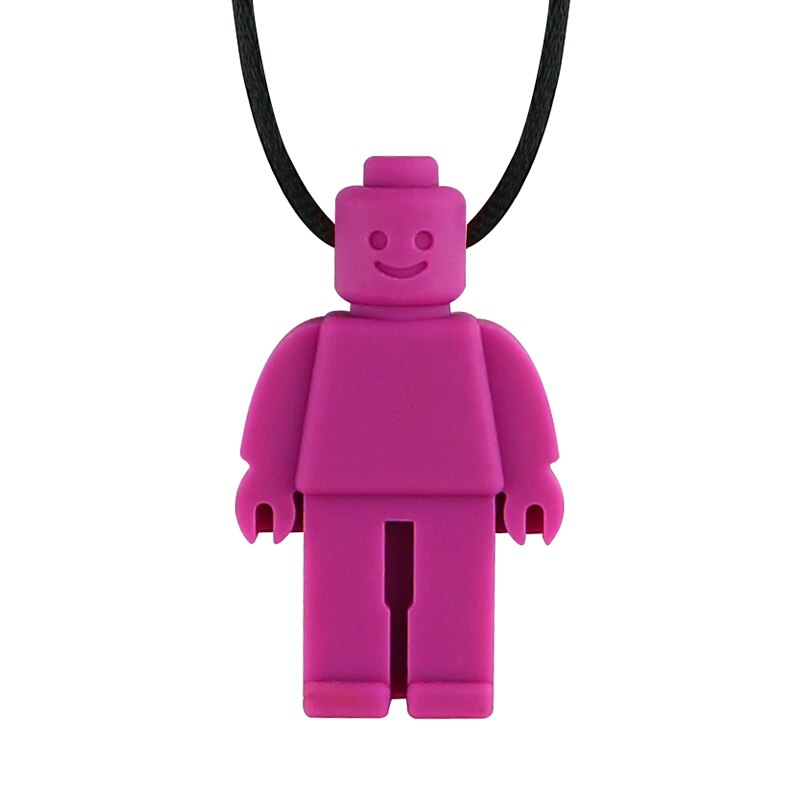 Robot Chew Necklace pink