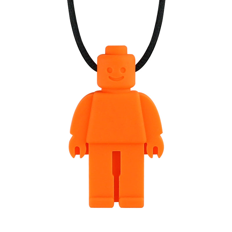 Robot Chew Necklace orange