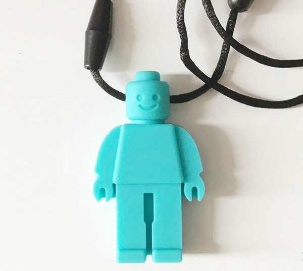 Robot Chew Necklace blue