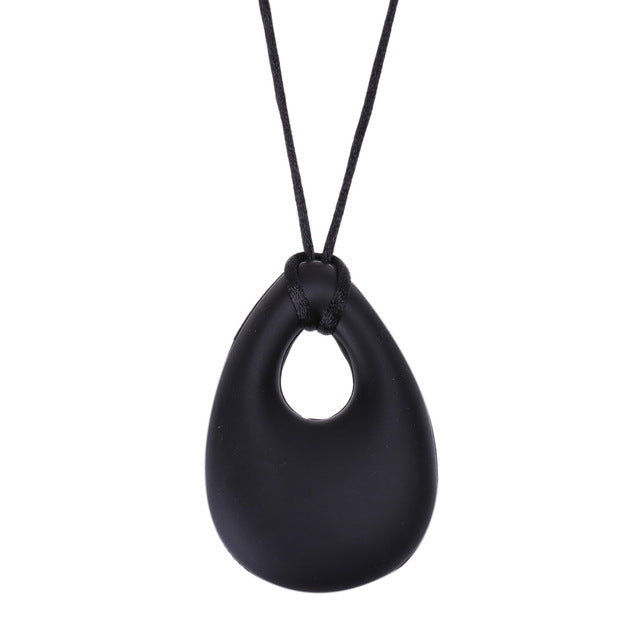 teething necklace black